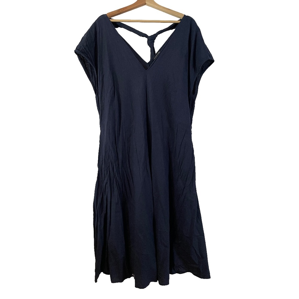 Universal Standard Midnight Blue Lourve Bow back dress
